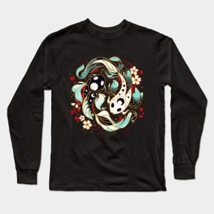 Aquatic Harmony - Japanese Yin Yang Fish Long Sleeve T-Shirt